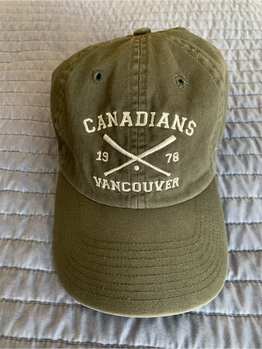 Canadians Vancouver Olive Baseball Cap